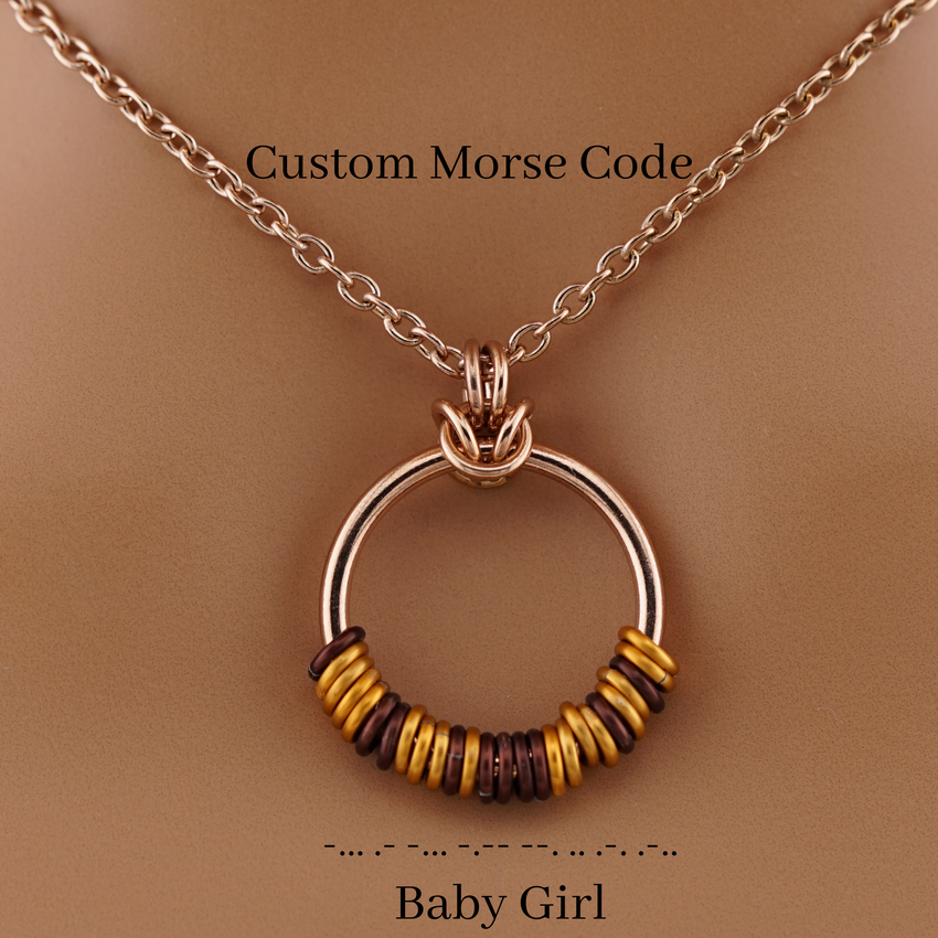 Rose Gold Morse Code