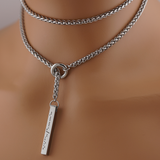Silver Slip Chain BDSM O-Ring – Custom Hidden Morse Code