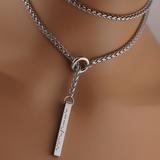 Silver Slip Chain BDSM O-Ring – Custom Hidden Morse Code