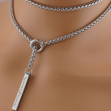 Silver Slip Chain BDSM O-Ring – Custom Hidden Morse Code