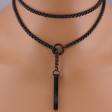Black Slip Chain BDSM O-Ring – Custom Hidden Morse Code