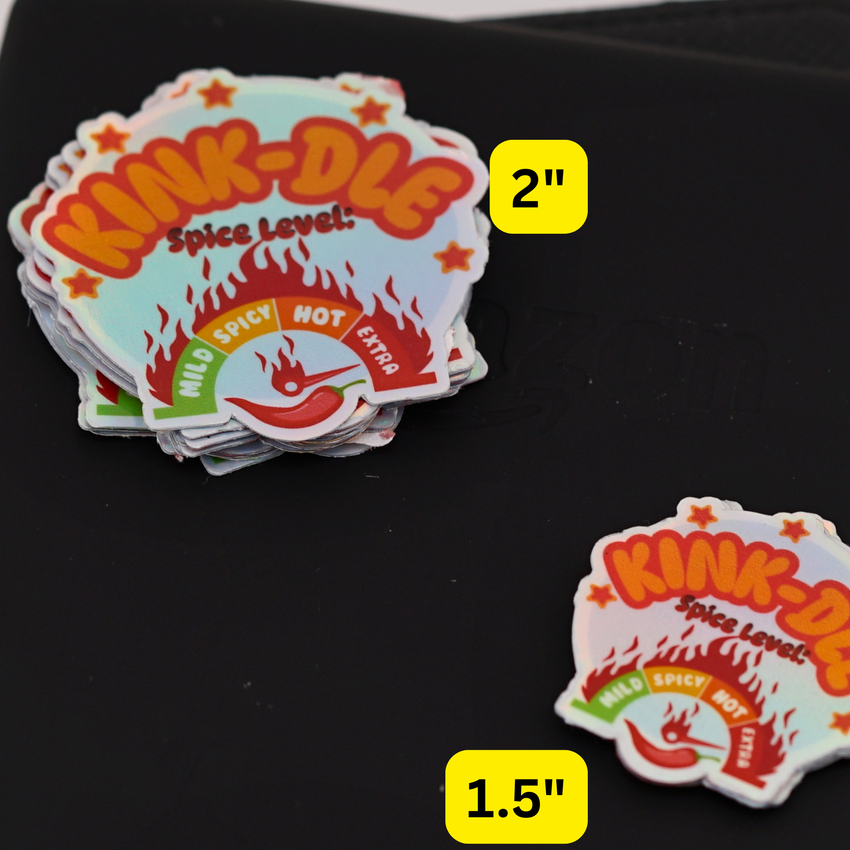 Kink-dle™ Spice Level Sticker | Waterproof Vinyl or Waterproof Holographic