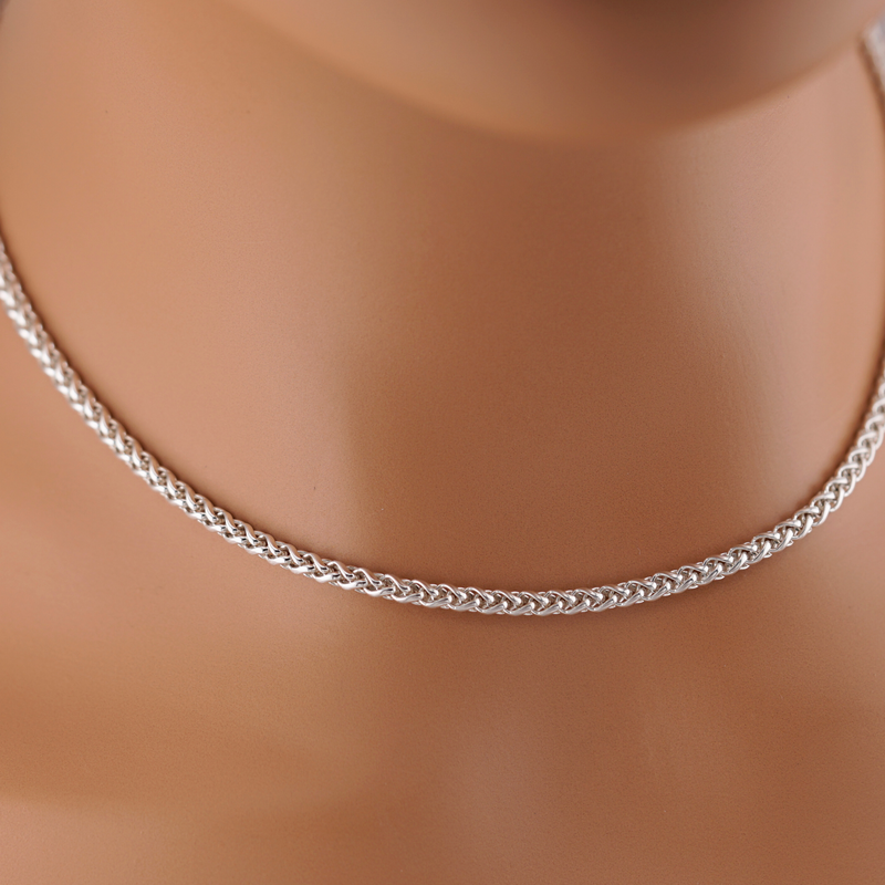 Sterling Silver 3mm Wheat Chain