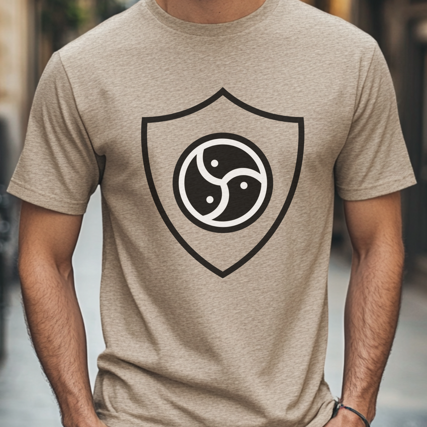 Dom Shield Unisex Tee - BDSM Lifestyle Dominant Symbol Shirt