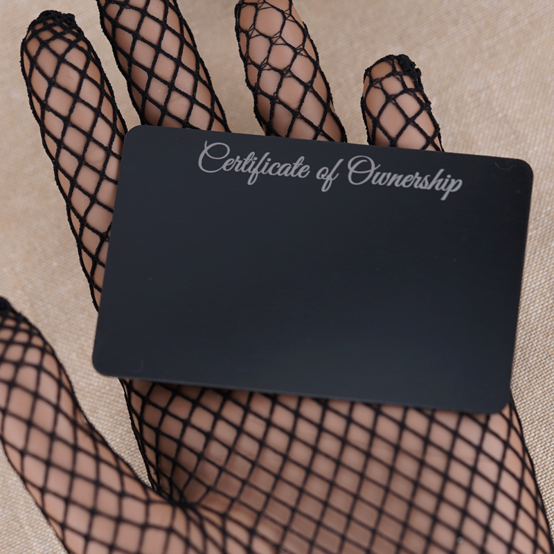 BDSM Couples Owner Cards - Personalized Engraved Owned Wallet Card