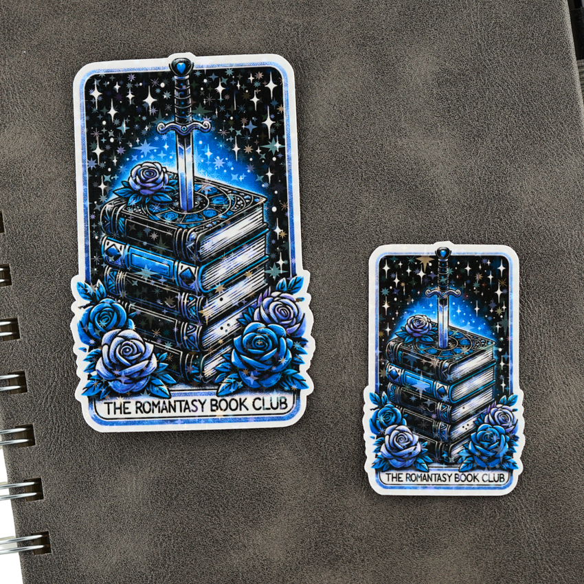 The Romantasy Book Club Card – Dark Romance Book Sticker | Holographic Vinyl
