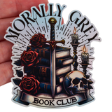 Morally Grey Book Club Holographic Sticker – Dark Fantasy Reader Vinyl