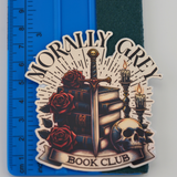 Morally Grey Book Club Holographic Sticker – Dark Fantasy Reader Vinyl