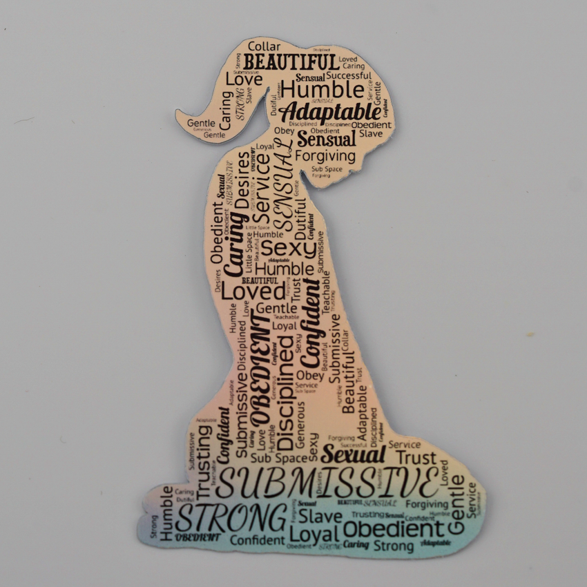Submissive Word Art Sticker