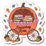 Romantasy Rides Pumpkin Carriage Holographic Waterproof Vinyl Sticker