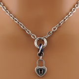 Heart Lock Fidget O-Ring Submissive Day Collar