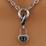Heart Lock Fidget O-Ring Submissive Day Collar