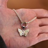 Sterling Silver Opal Butterfly Day Collar | BDSM Collar