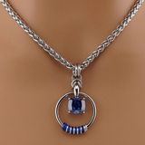 Custom Morse Code Tanzanite Day Collar