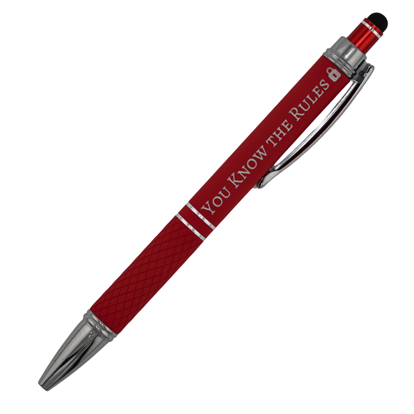 You Know the Rules – Engraved Discipline Pen