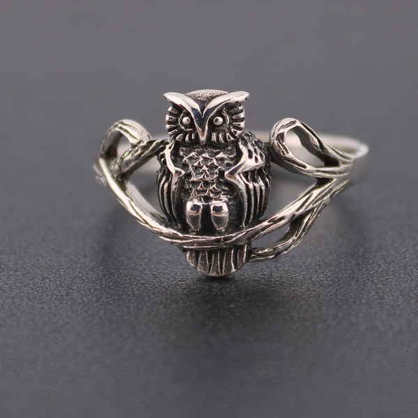 Sterling Silver Owl Ring