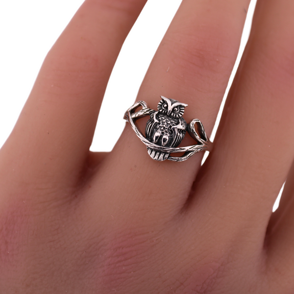 Sterling Silver Owl Ring