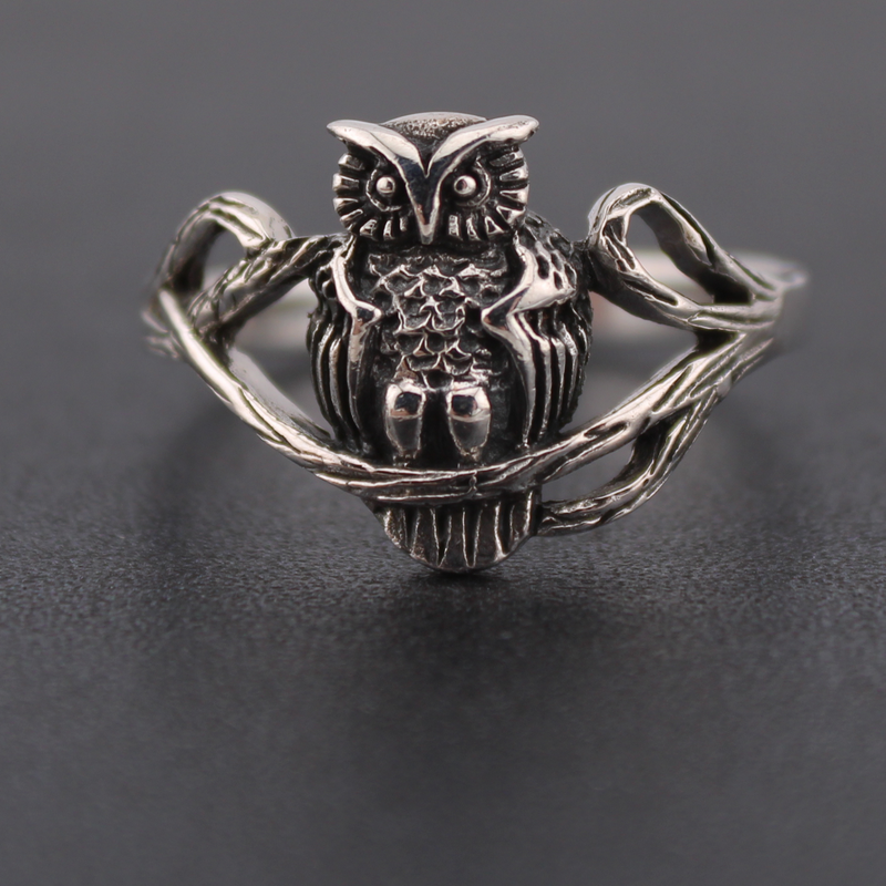 Sterling Silver Owl Ring