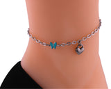 Anklet Discreet Day Collar - Submissive Heart Lock Jewelry