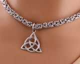 Chainmail Collar and Trinity Necklace