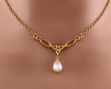 Gold Celtic Pearl Necklace