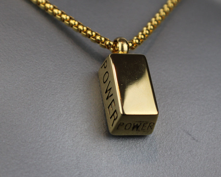 Gold Bar Power Necklace