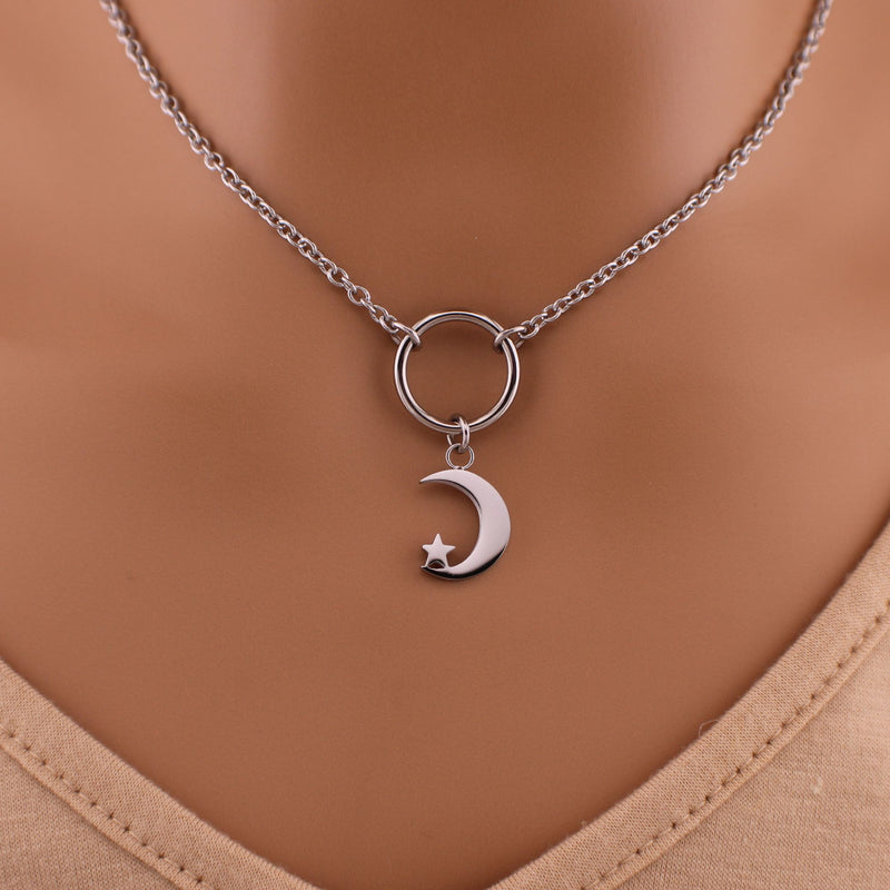 Submissive Necklace Moon and Star