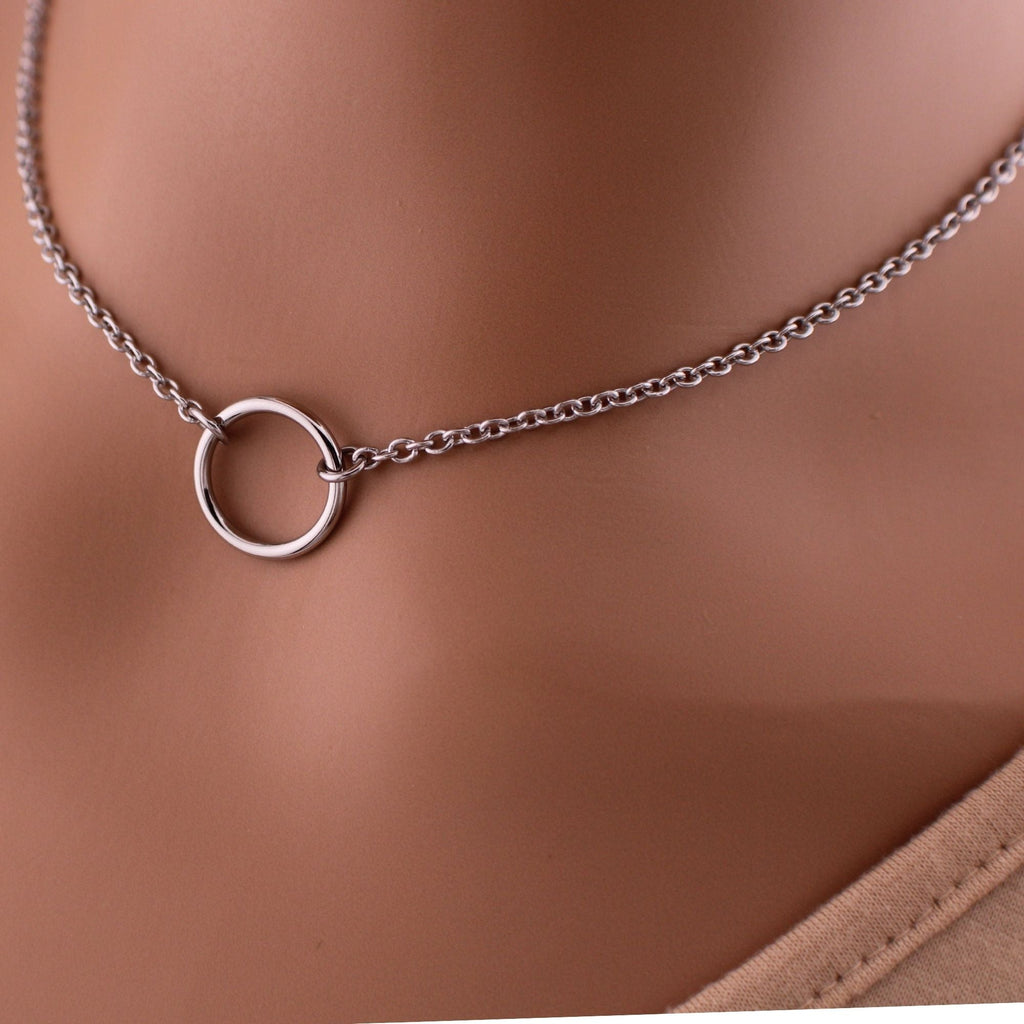Moon and Star Necklace, Sub Day Collar – Captive Collars