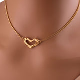 Submissive Collar Melting Heart Gold Gift Set