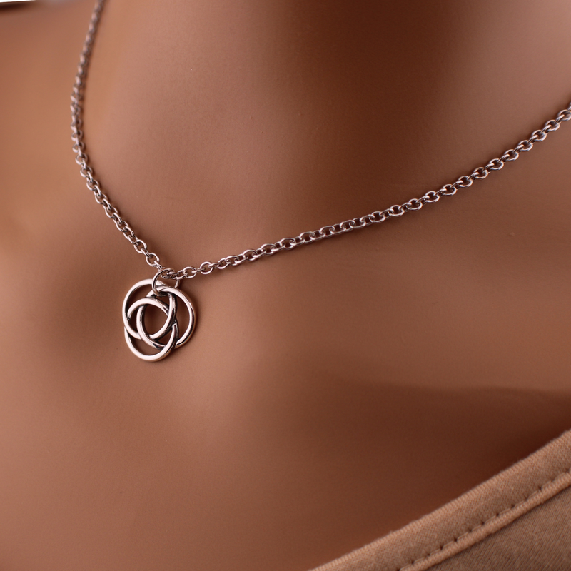 Celtic Infinity Love Knot Circles Necklace