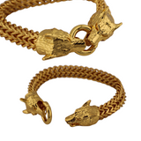 Gold Chain Wolf Bracelet