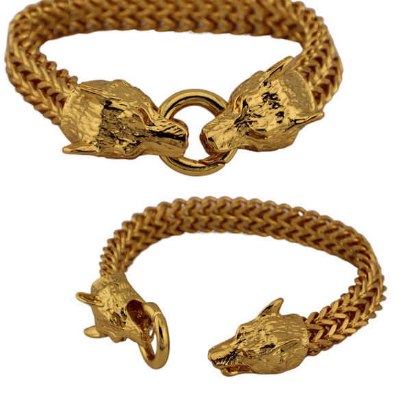 Gold Wolf Bracelet