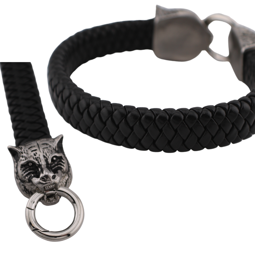 Leather Tiger Bracelet