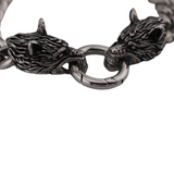 Steel Chain Wolf Bracelet