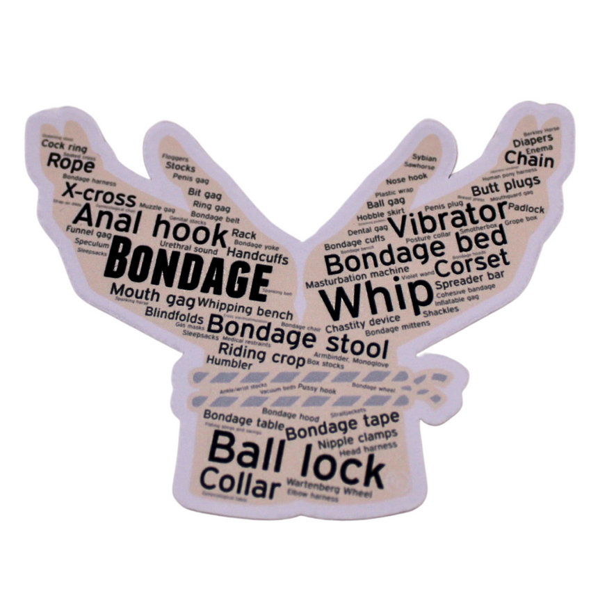 Bondage Word Art Sticker