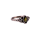 Celtic Triquetras Marquise Peridot CZ Ring