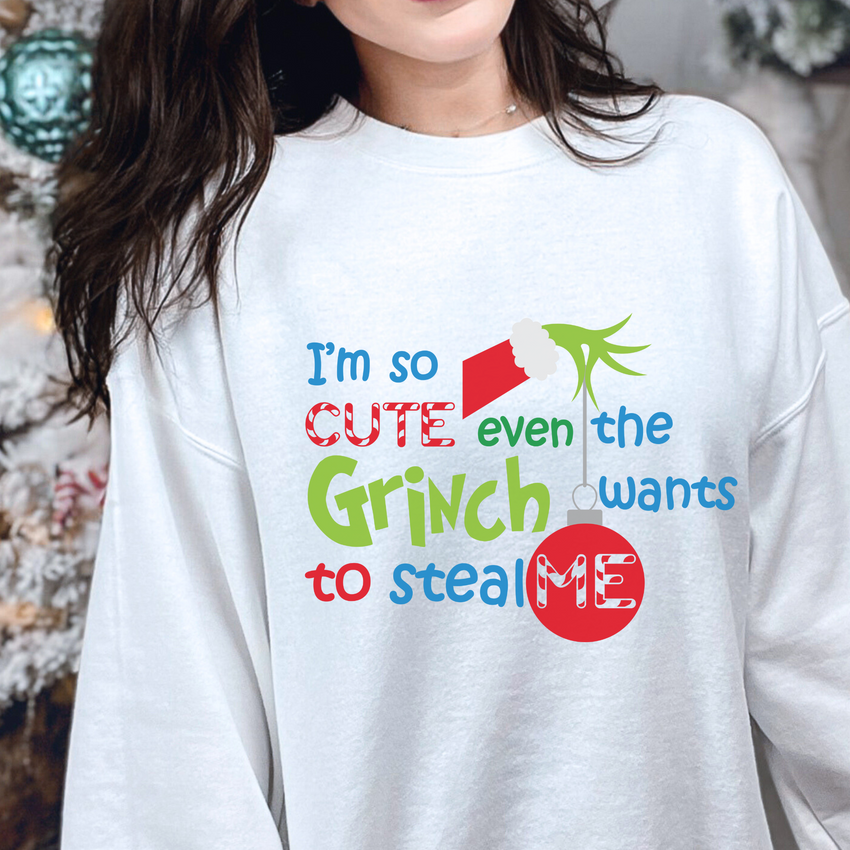 Grinch Sweatshirt Cute Christmas Grinch Sweater