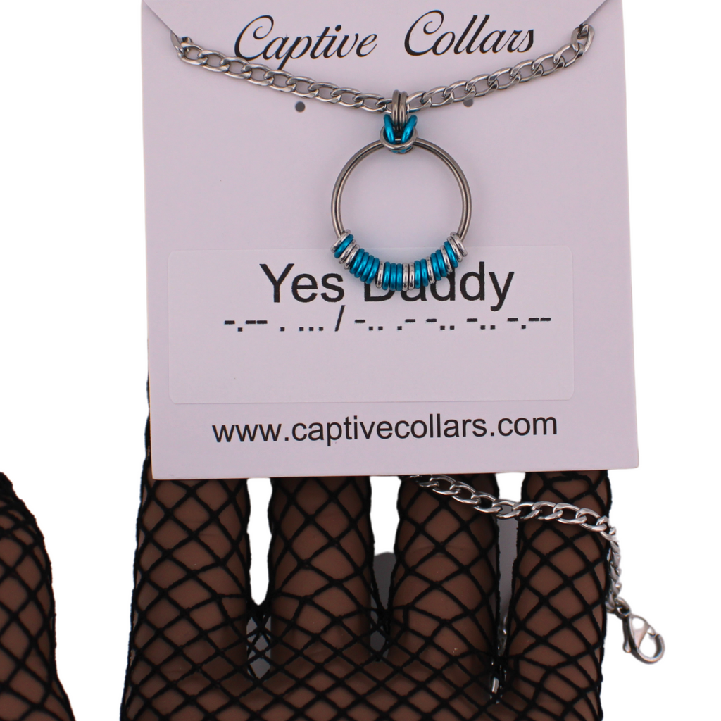 BDSM Morse Code Submissive Collar Handcrafted by Captive Collars
