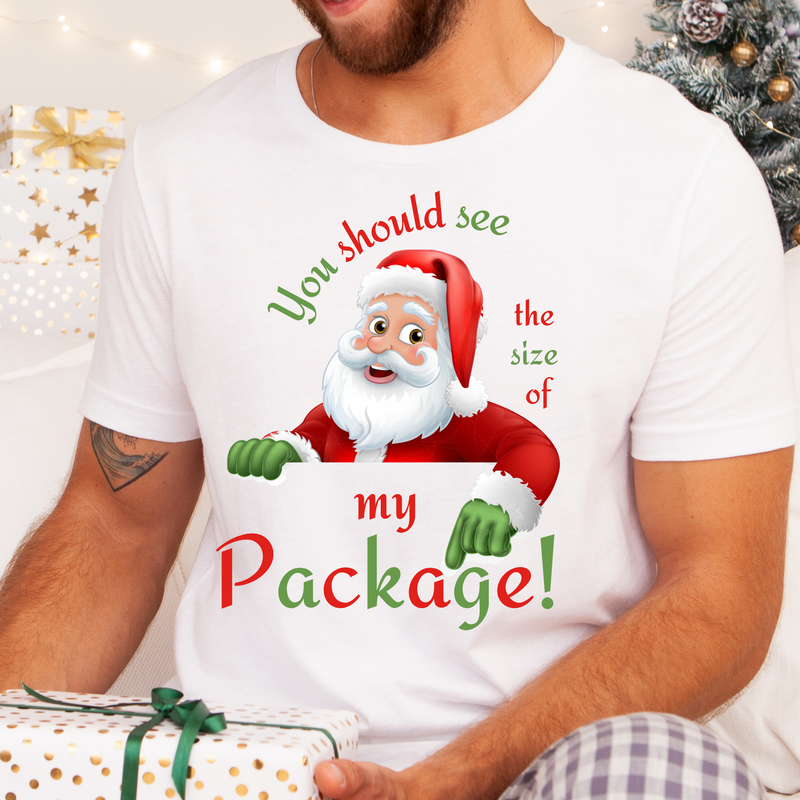 Santa Kinky Christmas T-shirt Sexy Cotton Tee