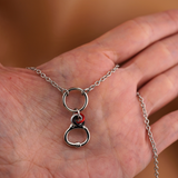 O-Ring with Handcuff and custom Lovers O Knot