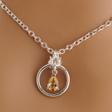 Sterling Silver Citrine O Ring Collar