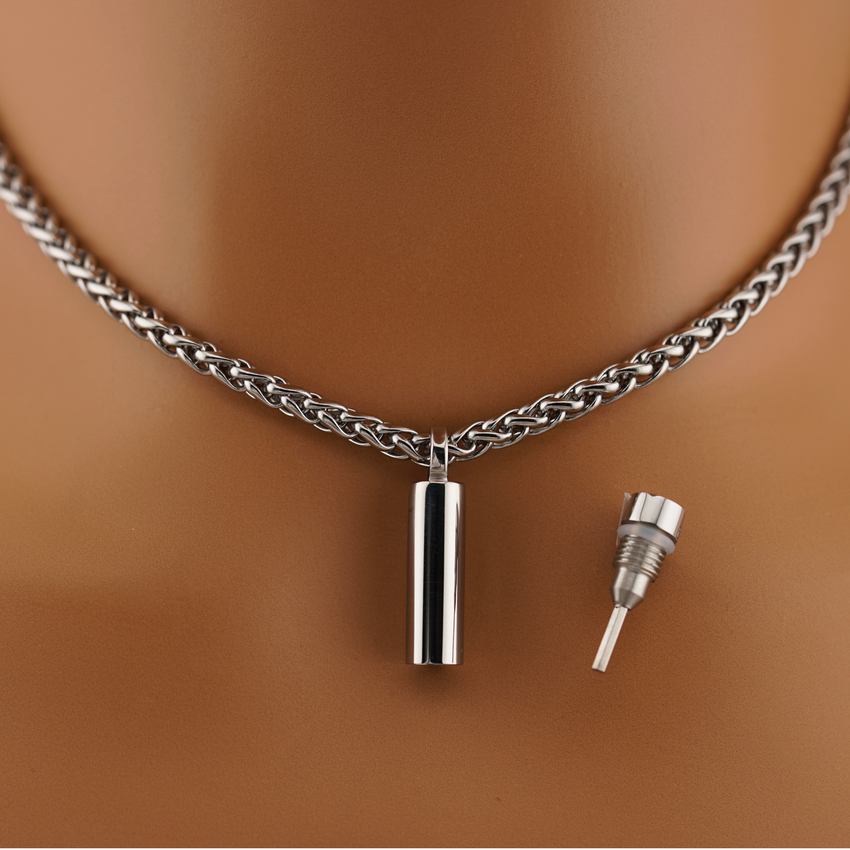 Captive Collars®️ Hidden Key Necklace Fits Captive Lock