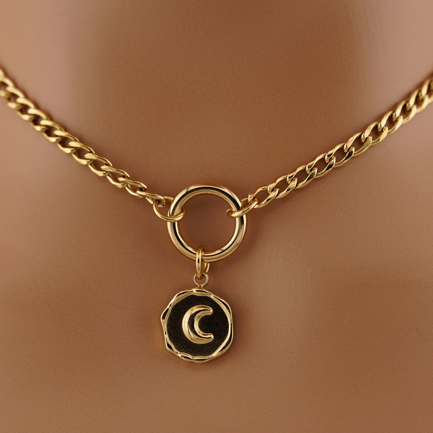 Gothic Witchy – Moon & O-Ring Gold
