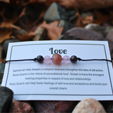 Energy Bracelets Made of Natural Stones - Choose from Calm, Anxiety & Stress, Love, and Protection