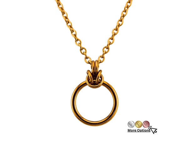 Rose Gold O Ring Necklace