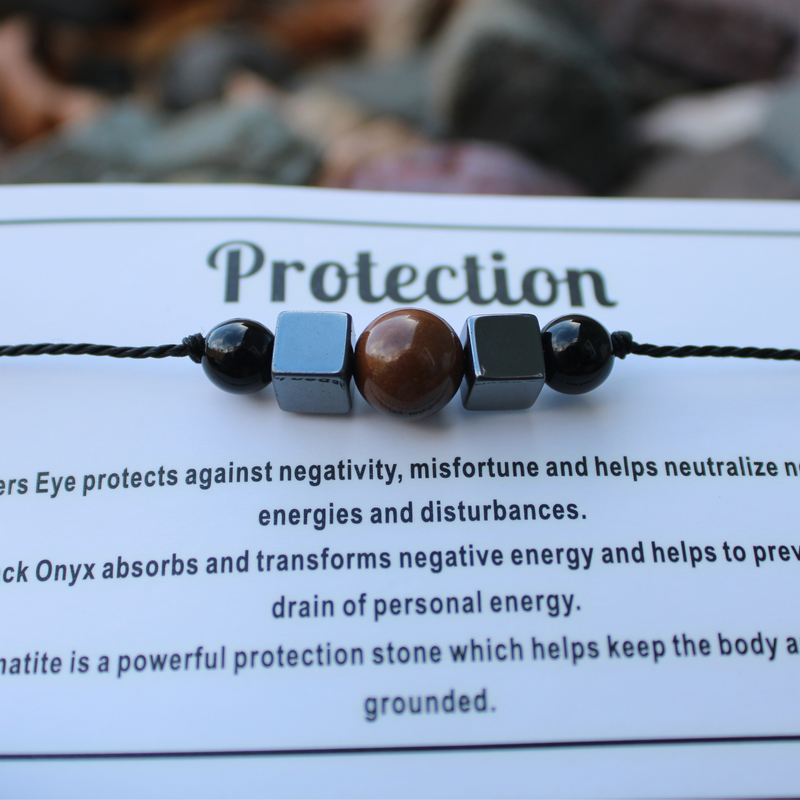 Energy Bracelets Made of Natural Stones - Choose from Calm, Anxiety & Stress, Love, and Protection