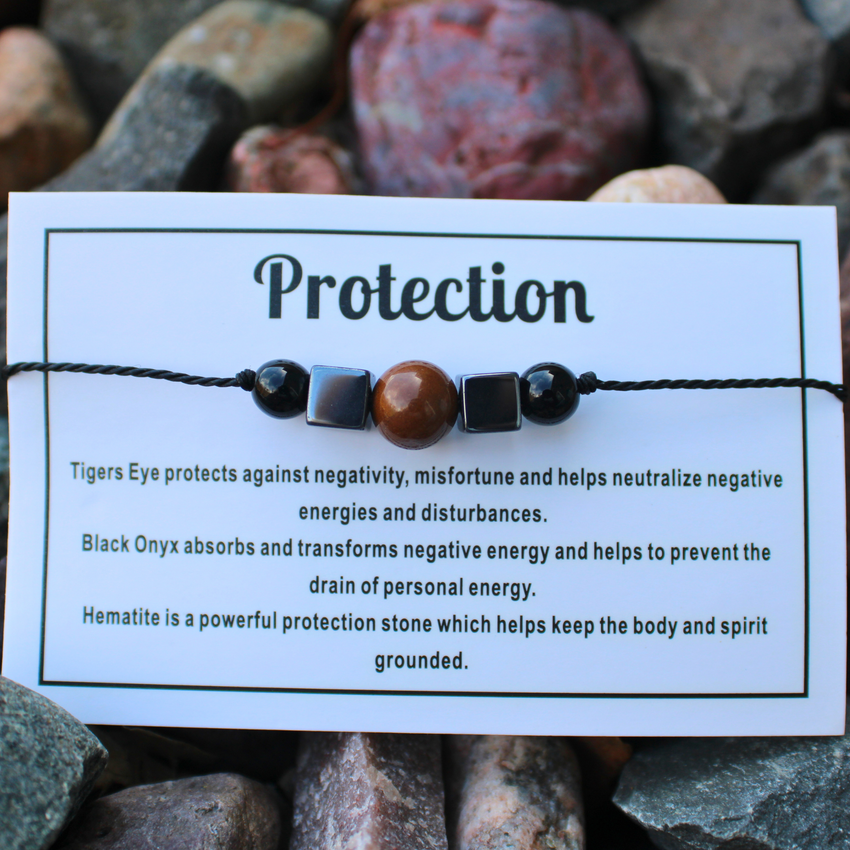 Energy Bracelets Made of Natural Stones - Choose from Calm, Anxiety & Stress, Love, and Protection