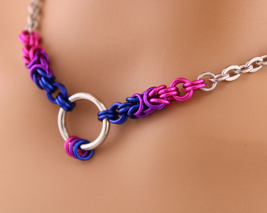 Bisexual Ombre Necklace, LGBTQ Pride 24-7 Wear