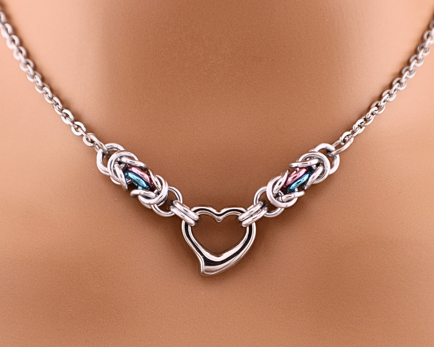 Transgender Heart Necklace