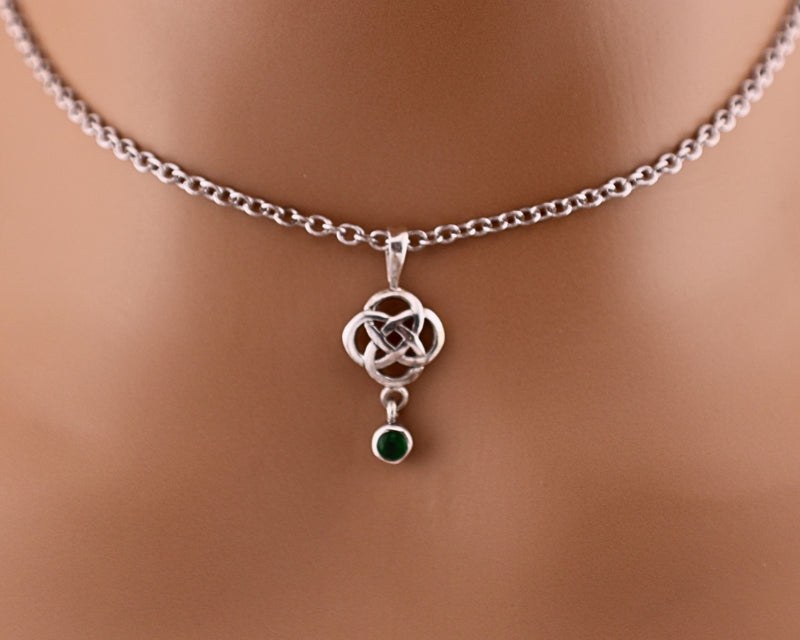 Celtic Sterling Silver with Emerald